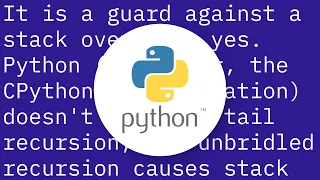What is the maximum recursion depth in Python and how to increase it