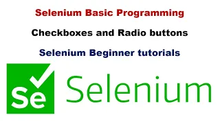 Radio buttons and Checkboxes in Selenium How to Handle Radio buttons and CheckBox in selenium