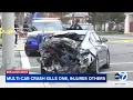 1 dead 3 injured in violent chain-reaction crash with multiple cars in Hawthorne