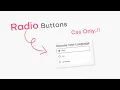 Custom Radio Buttons Using Only Css Css Only Radio Buttons Custom Radio Button Css Only