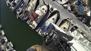 UP THE MAST on S/V Wahzoo in Marina del Rey