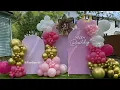 Pink Chiara Arch Backdrop Set for Event Decoration Ubackdrop