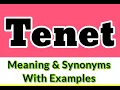 Meaning of Tenet Tenet synonyms in English Tenet examples in sentences
