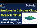 Plot Multivariable Functions in GNU Octave and Matlab Students in Calculus Class Watch This