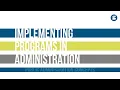 Program Implementation in Public Administration