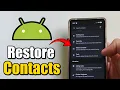 How to Restore Sync Contacts on Android Phone