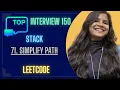 71 Simplify Path Top Interview 150 Leetcode