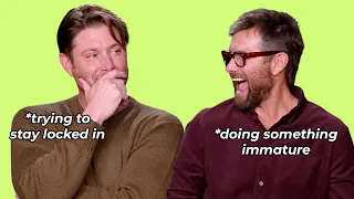 antony starr and jensen ackles having the ultimate black cat and golden retriever energy
