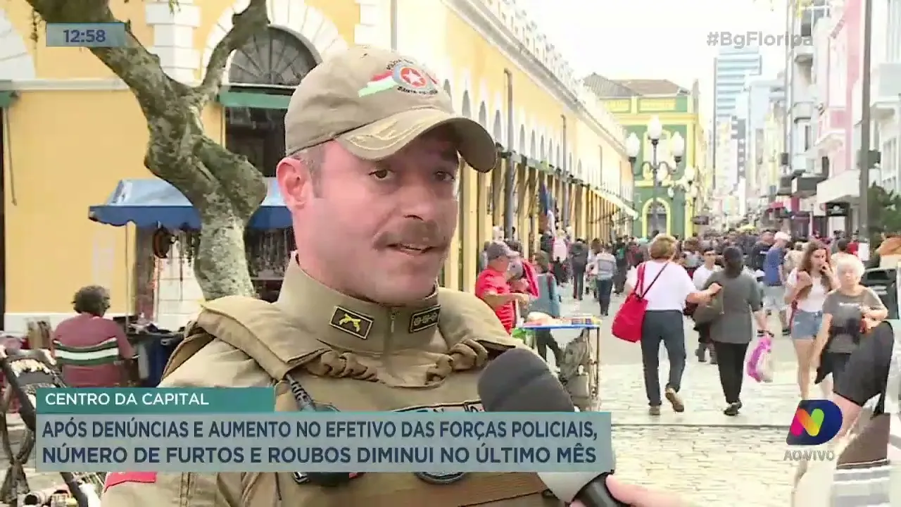 Centro de Florianópolis: número de furtos e roubos diminui no último mês