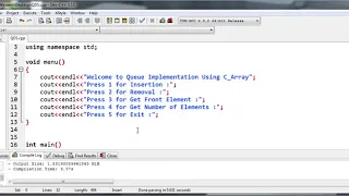 Queue Implementation Using Circular Array Part 1 out of 5