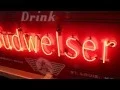 Rare 1950s BUDWEISER Double Sided Porcelain Bullnose Neon Advertising Sign