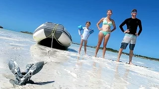 Repairing A Ripped Sail By Hand At Shroud Cay, Exumas | Sailboat Story 37