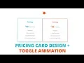 Pricing Card Design with Toggle Animation html css and jquery