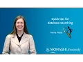 Quick tips on database searching