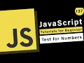 JavaScript Basics - Using Regular Expressions to Check for Numbers