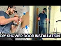 DIY Shower Door Install How To install a glass shower door on tile - Bifold