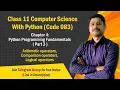 Chapter 4 Python Programming Fundamentals Part 3 Class 11 Computer Science 2024-25