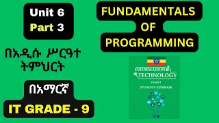 IT GRADE 9 UNIT 6 PART 2 6 3 WORKING WITH ALGORITHM PSEUDOCODE AND FLOWCHARTS