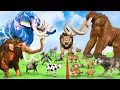 Download Lagu 5 Giant Mammoth Elephant Cow Vs Giant Behemoth Vs 5 Giant Lion Tiger Wolf Cub Saved By Wolly Mammoth