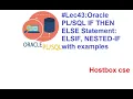 Oracle IF THEN ELSE Statement ELSIF NESTED-IF with examples hostbox cse