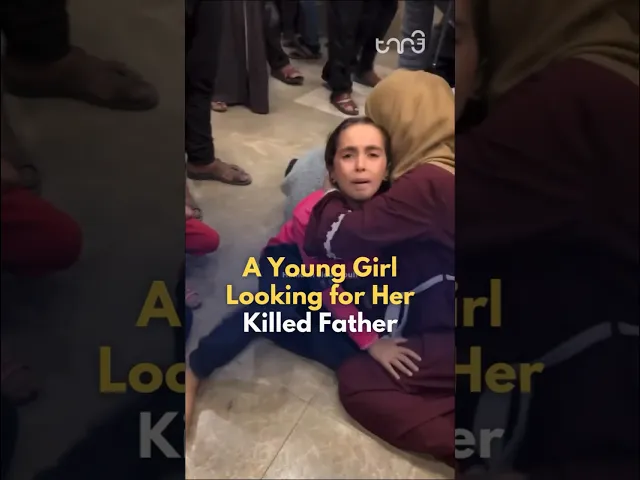 ⁣A young Palestinian girl is looking for her father who was killed by Israeli air strikes. #news