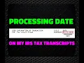 IRS Tax Account Transcript Processing Dates