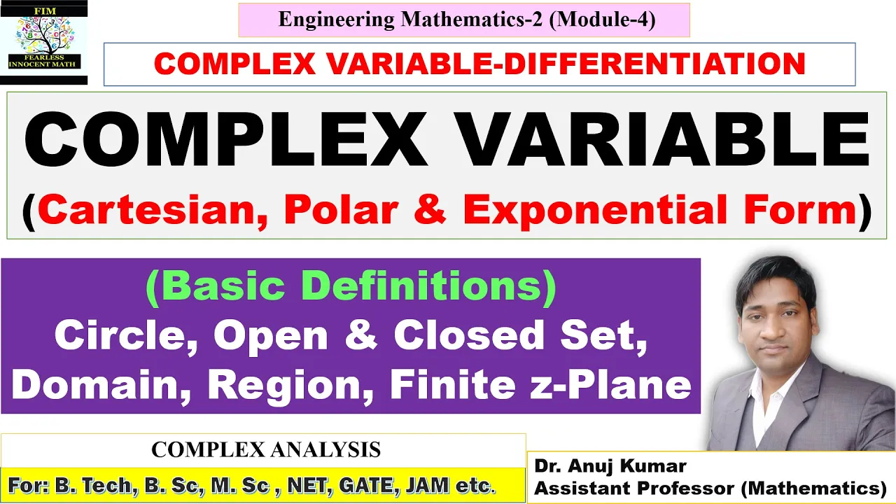 Complex Variable || Basics of Complex Analysis || Cartesian and Polar form of Complex Variable