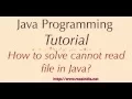 How to solve cannot read file in Java