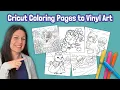 How I Turned Cricut AI Coloring Pages Into Vinyl Canvas Art - Fun Party Craft for Kids