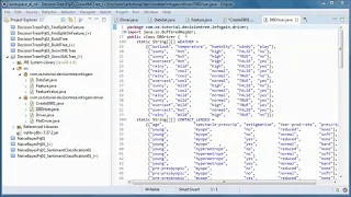 Decision Trees JAVA Prototype Project 03 data from SQLite DB and file functionality
