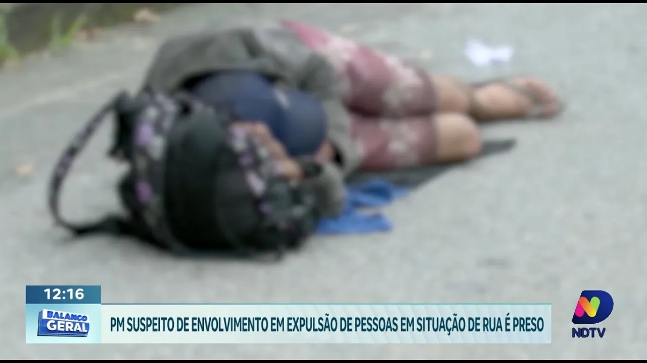 PM suspeito de envolvimento em expulsão de pessoas em situação de rua é preso em Itajaí