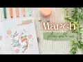 March Plan with Me - Koi Fish theme Easy Bullet Journal Setup for beginners
