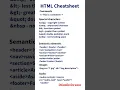 All HTML tags for beginners