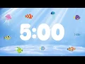 Download Lagu 5 minuten afteltimer voor kinderen met alarm en leuke muziek | Onder de zee 🐟