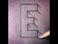 How To write 3D E letter A S Art