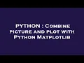 PYTHON Combine picture and plot with Python Matplotlib