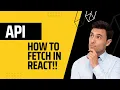 How to fetch API in React JavaScript Data With Tech