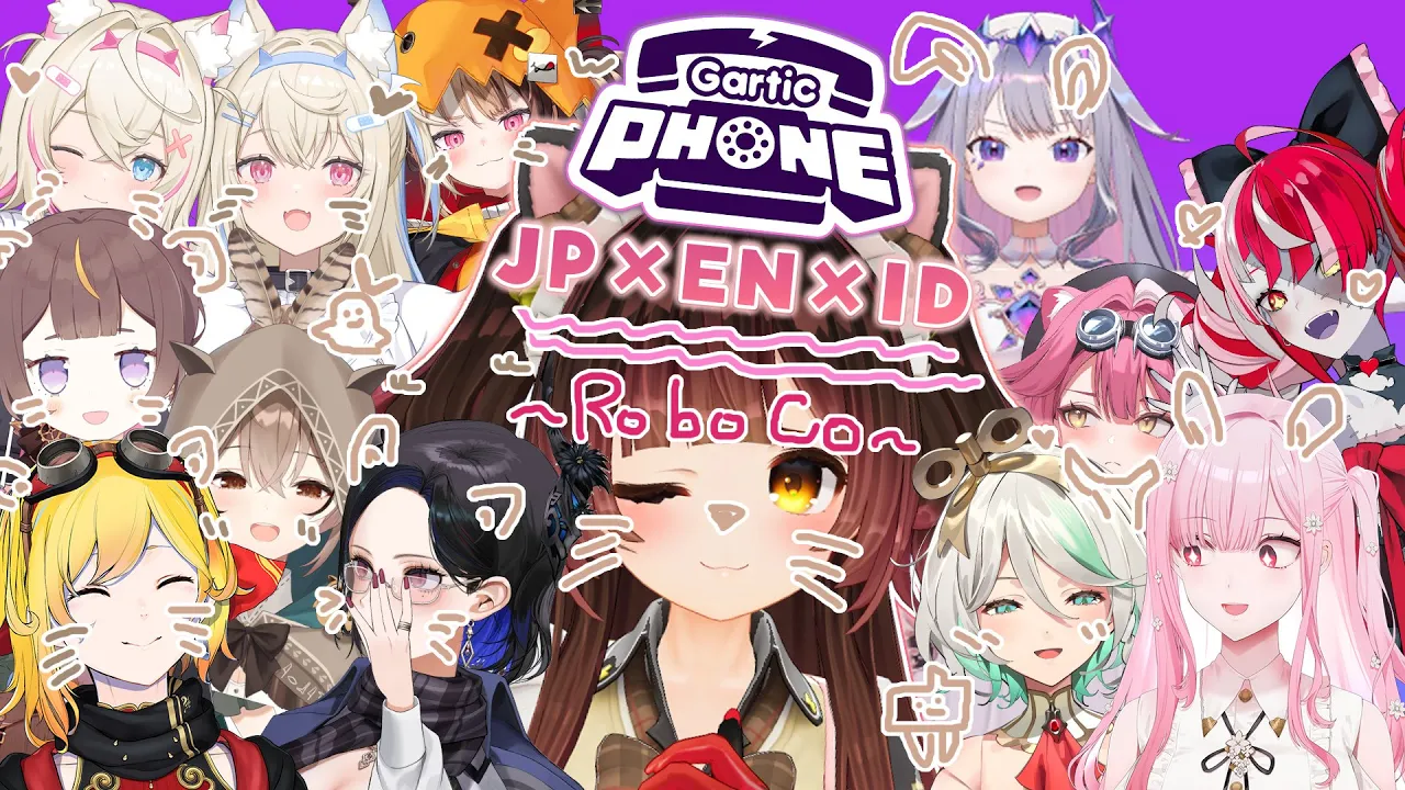 【GARTIC PHONE】EN + ID + JP Collab !! World RAKUGAKI master!!!【ホロライブ/ ロボ子さん】
