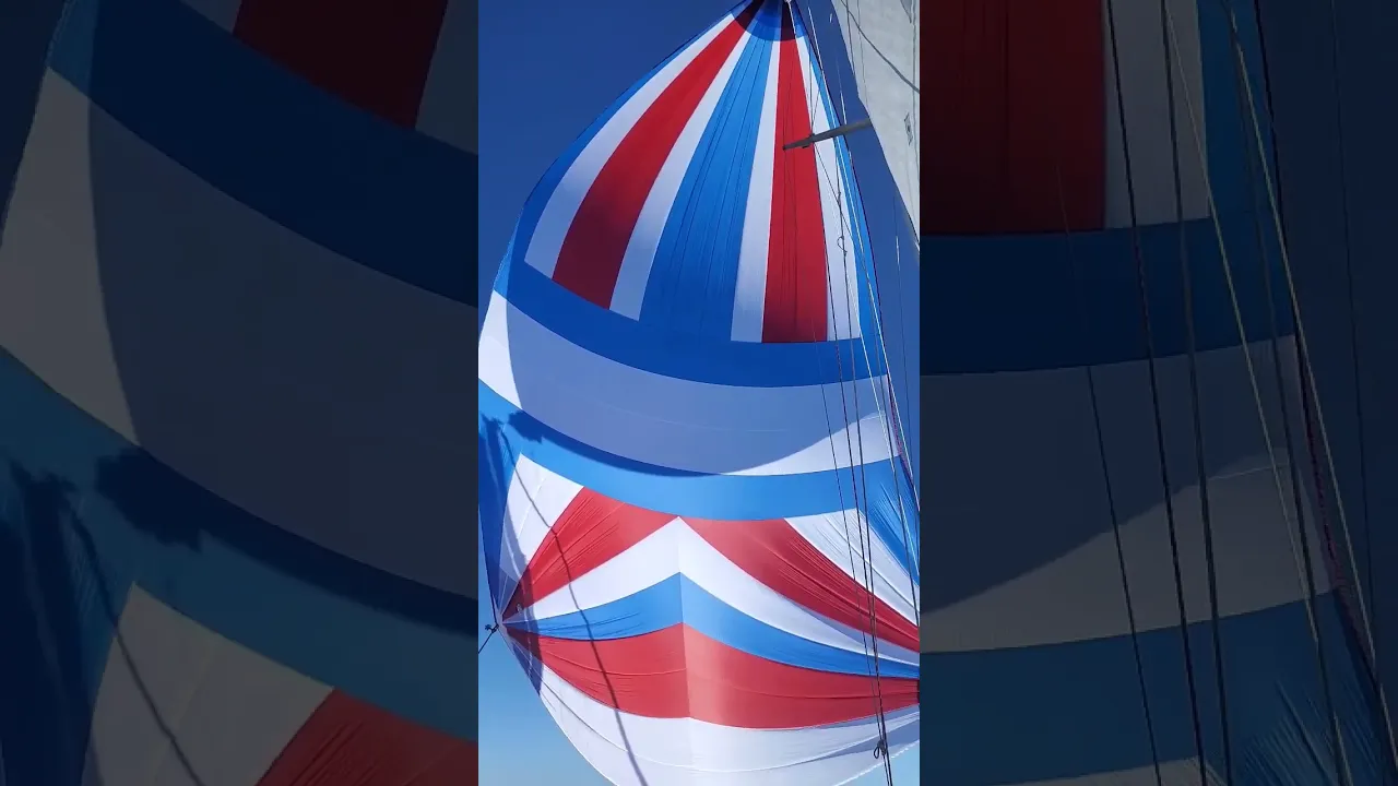 Sailing a spinnaker on our 78 Tartan 34 C SV Hiraya.
