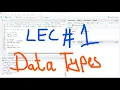 R Programming Tutorial 1 Data Types in R studio Coursework help for R UBprogrammer