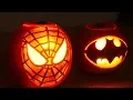 Halloween Pumpkin Superheros - Spiderman Batman