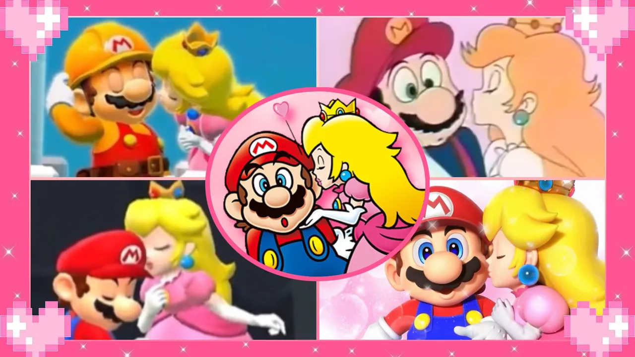 💗 Peach Kissing Mario Evolution (1990 - 2023) 💗