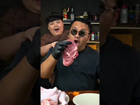 🍜+🥩 Best Korean Noodles Steak #Food #Cooking #mukbang #Shorts