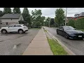 Gentle walk in the rain | Quiet Canadian neighbourhood | Real rain sounds so you can relax