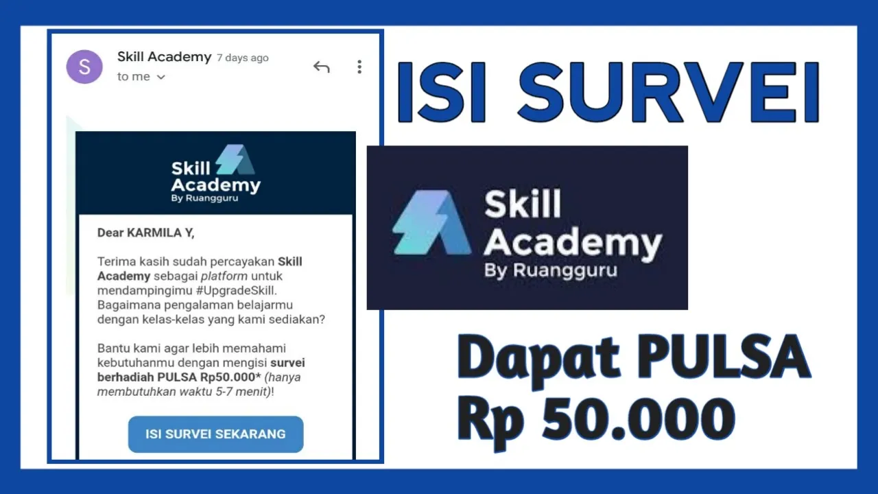 Berikut ini adalah tutorial JAWAB SURVEY DAPAT PULSA GRATIS TIAP HARI | APLIKASI PENGHASIL PULSA TER. 