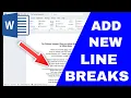 How to Add a New Line Break in Microsoft Word Easy