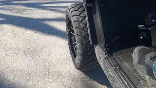 A quick look at the all new EZGO Express S4 suspension on and off road