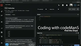 Codewars 8 kyu Find the Slope Javascript