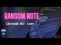 Ransom Note - LeetCode