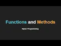 Ep 4 Functions and Methods - Java for Beginners